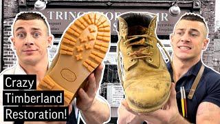 30 YEAR OLD TIMBERLAND BOOTS RESTORED! // Nubuck boots upcycled