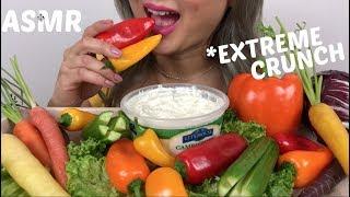 VEGGIE PLATTER | ASMR *No Talking Extreme Crunch | N.E Let's Eat