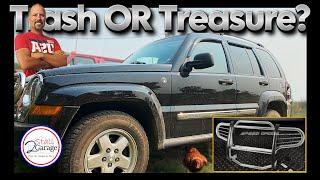 CHEAPEST eBay Grill Gaurd INSTALLED on Jeep Liberty!