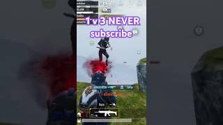 1 V 3 NEVER #youtubeshorts #pubgmobile #bgmi #pubgshorts  #pubg