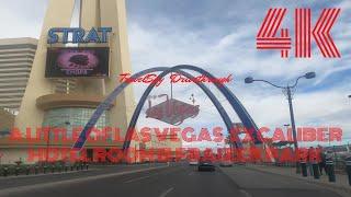 TravelSpy 4k Drive through: A Little of Las Vegas, Excaliber Hotel Room & Fraizer park