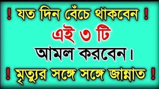 জান্নাতে যাওয়ার তিনটি সহজ আমল || Zannate jaoyar 3ti sohoj Amol