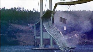 Обрушение Такомского моста, США, штат Вашингтон, 7 ноября 1940 год.The collapse of the Tacoma Bridge