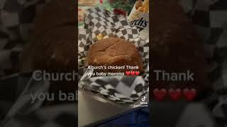 Church’s chicken! Best chicken burger ever! #churchschicken #texas #trending #subscribe