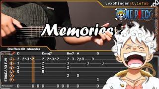 One Piece - Memories - Acoustic (Fingerstyle Guitar Cover) TABS Tutorial