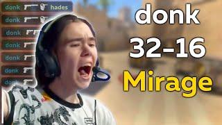 CS2 POV | donk [KD 2] (Mirage) FACEIT RANKED | 32-16 + VOICE