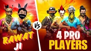 Hacker Pro Player vs RAWAT & Born4gaming FF2vs4 custom #nonstopgaming #classyfreefire #gyangaming