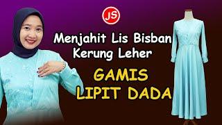 Menjahit Lis Bisban Kerung Leher