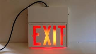 Cooper Lighting Sure-Lites UN-1-SRW Exit Sign Overview/Test