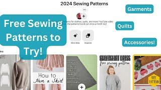 Free Sewing Patterns to Try this Month! Sewing Inspiration for 2024 | Free Sewing Pattern Haul