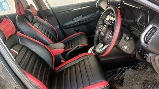 venue car bucket seat cover black red interior