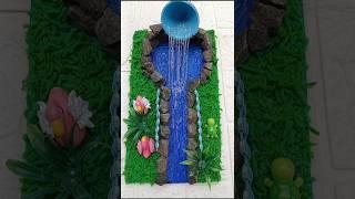 Artificial waterfalls showpiece making at home idea ️ #trending #waterfall #viralvideo