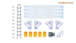 2-1/2" Dust Collection Fittings Network Kit (70304) - POWERTEC Woodworking Tools & Accessories