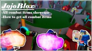 JojoBlox How to get all combat items | Jojo Blox All combat showcase | Roblox