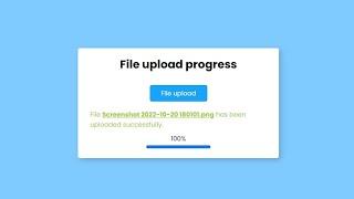 How to create File Upload with Progress bar using | HTML CSS & JavaScript