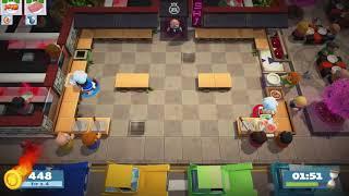 Overcooked 2 Level 1-1, 2 Players, 3 Stars