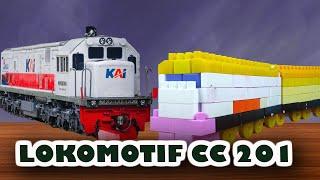 Cara Membuat Lego Kereta Api Lokomotif CC 201 | Lego Block