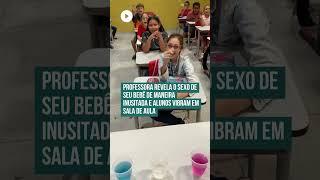 Professora emociona ao revelar sexo do bebê para alunos! 