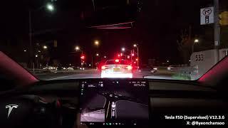 Tesla FSD Supervised (v12.3.6) from Toronto FC Game to Home