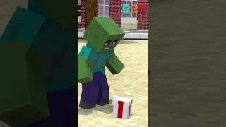 Special gift for Zombieman | Funny Minecraft Animation #shorts