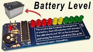 LED Volt Meter / Battery Level Indicator with LM3914 on PCB