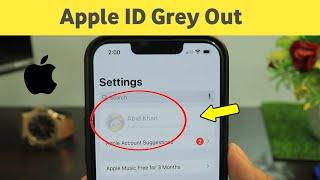 iPhone Setting name grey out | Fix greyed apple id