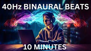 40Hz Binaural Beats for Studying and Focus