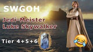 SWGOH - Jedi Meister Luke Skywalker -Tier 4+5+6  - mit Film Szene 