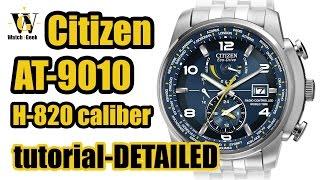 Citizen AT 9010, 9030, 9070, 9071, 9080 - Caliber H820 setup and a short functions instruction