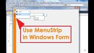 Using MenuStrip in C# Windows Form Application. Add MenuStrip. swift learn