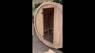 Smartmak® Traditional Outdoor Barrel Sauna Kit Nature 5