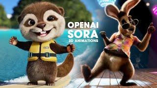 OPENAI SORA ~ 3D Animations Created with SORA Text to Video | AMAZING! | The End of ANIMATION JOBS??