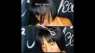 HOW TO CUT YOUR BANGS LIKE A PRO!! (Super easy)