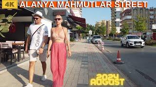 ALANYA MAHMUTLAR STREET TOUR 2024 4K ! ALANYA ANTALYA TURKEY HOLIDAY TURKEY TRAVEL