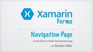 Xamarin Forms Tutorials 3 : Navigation Page