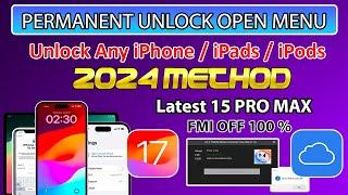  NEW Permanent Unlock iCloud on Any iPhone/iPad Open Menu iOS 17/16|Solution iPhone Forget Password