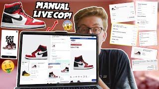 GOT 'EM! | HARDEST JORDAN 1 RELEASE? Manual Live Cop Nike Air Jordan 1 "Satin Red Snakeskin"