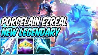 PORCELAIN PROTECTOR EZREAL - NEW LEGENDARY SKIN ADC GAMEPLAY | Build & Runes S12 | League of Legends