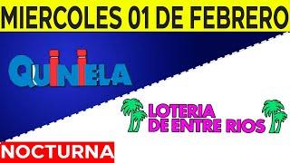 Resultados Quinielas Nocturnas de Córdoba y Entre Ríos, Miércoles 1 de Febrero