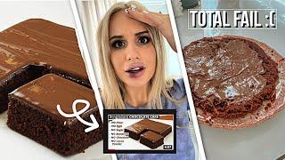 exposing Emma's Goodies 3 ingredient CHOCOLATE CAKE :( it didnt work:/