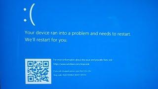 Windows Computer DELL Inspiron 7506 2n1 2-in-1 Inaccessible_Boot_Device After Firmware BIOS Update