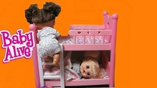 BABY ALIVE Dolls Sneak out of Bed Compilation: Real Surprises Dolls Kara and Sophie