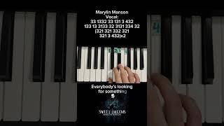 Marylin Manson Sweet dreams Riff and vocal notes on piano  tutorial