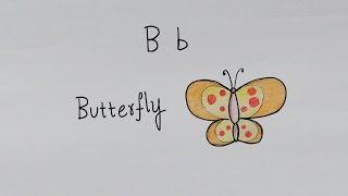 B for Butterfly | How to draw using Alphabets | Fun with Alphabets | Drawing for kids