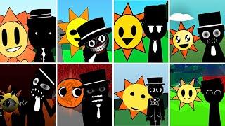 Incredibox - Sprunki but only MR.BLACK HAT and MR.SUN in ALL Different Mods