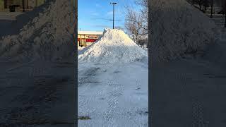 Very high pile of snow. #snow #shorts #canada