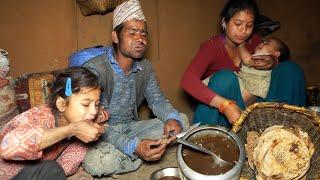 dharme family always eat food together in their village house || Rural Nepal @ruralnepall