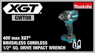 40V max XGT® 4-Speed Mid-Torque 1/2" Sq. Drive Impact Wrench Kit with Detent Anvil (GWT08)