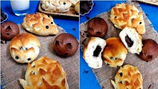 Hedgehog Bread Rolls / Chocolate Stuffed Hedgehog Bread / Stuffed Hedgehog Buns