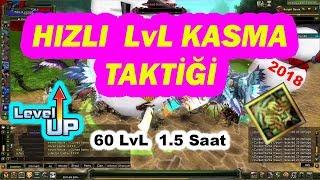 +60 LvL!! SERİ LVL KASMA! 1.5 saatte 60 LvL Taktiği Knight online 2018 exp